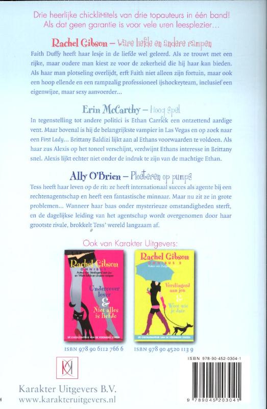 Chicklit-omnibus Ware liefde en andere rampen/Hoog spel / Ploeteren op pumps achterkant