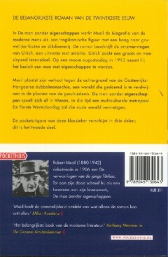 De man zonder eigenschappen 2 / Pockethuis achterkant