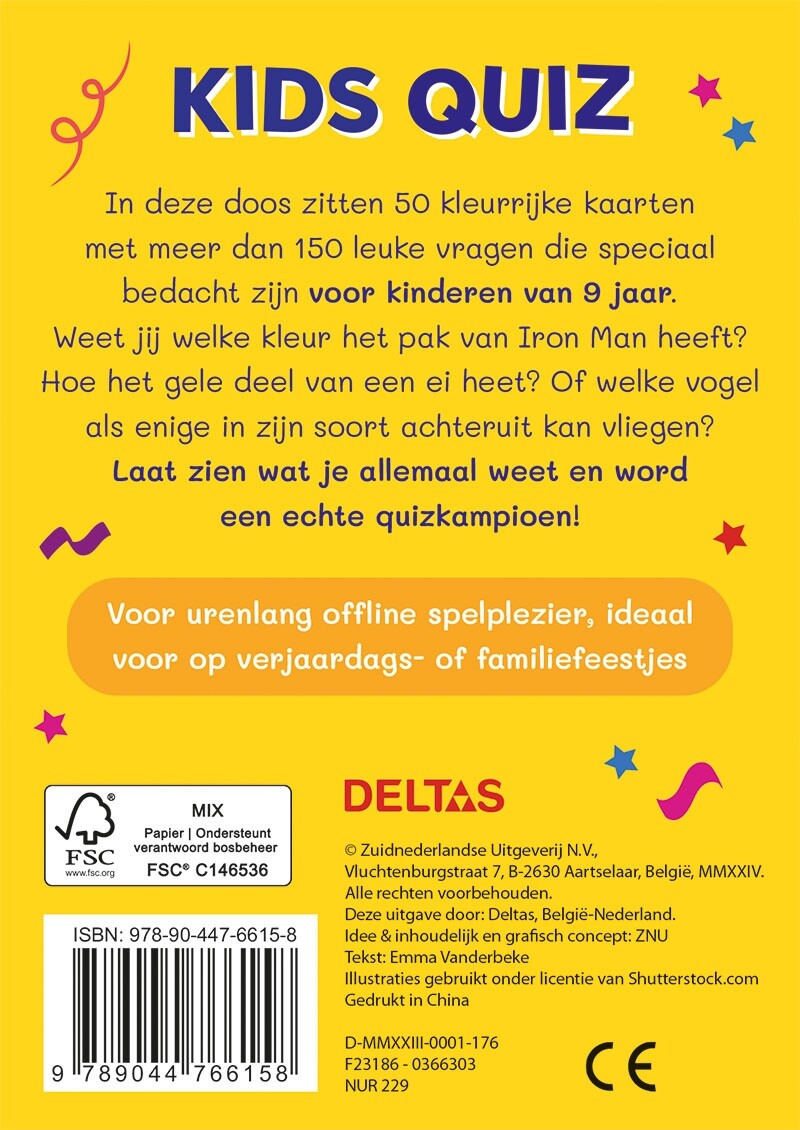 De allerleukste kids quiz (9 jaar) achterkant