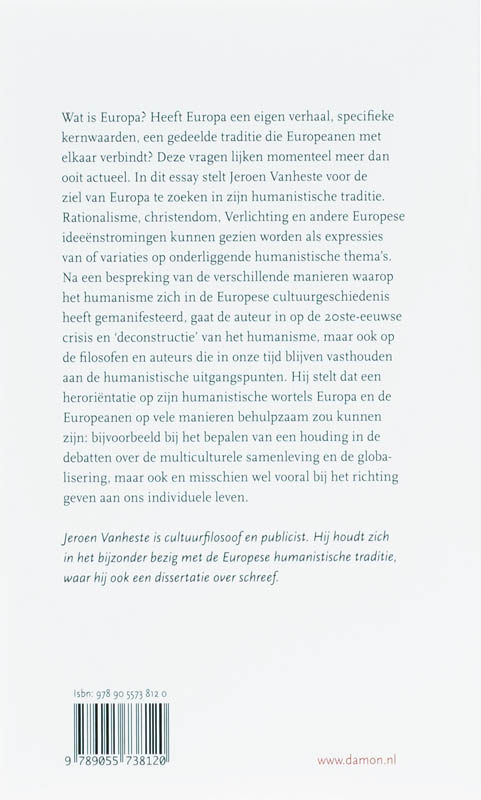 Humanisme en het Avondland Humanisme en het Avondland achterkant