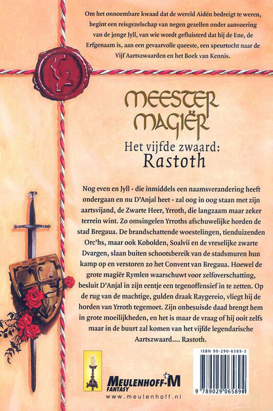Het vijfde zwaard: Rastoth / Meestermagiër / 5 achterkant