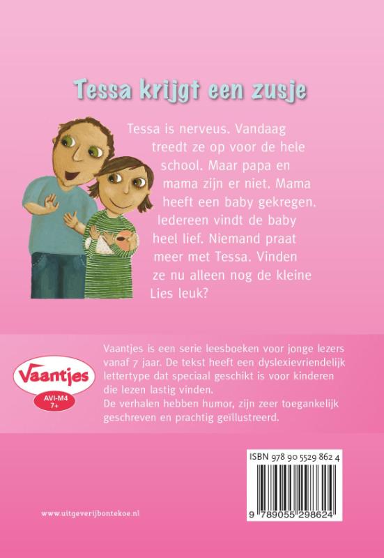 Tessa krijgt een zusje / Vaantjes achterkant