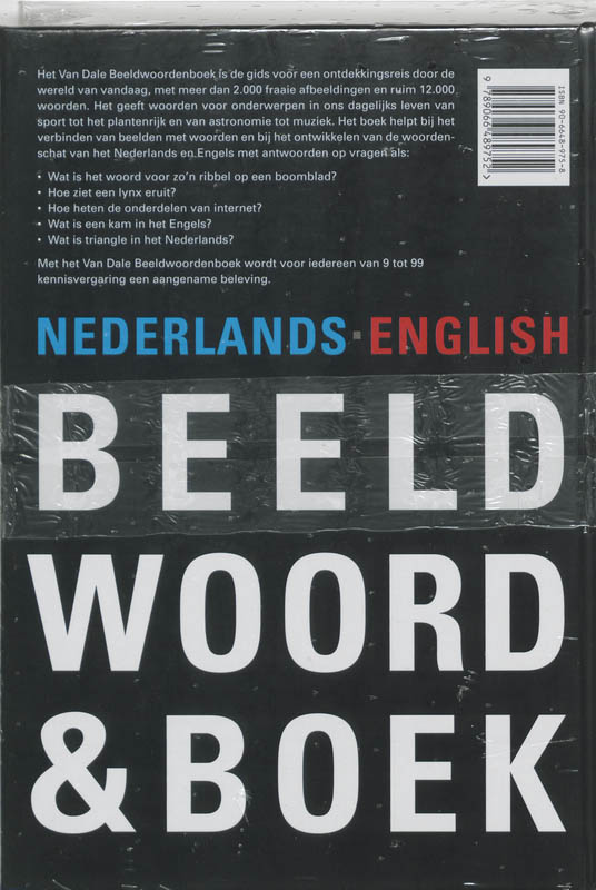 Van Dale Beeldwoordenboek / Nederlands Engels achterkant