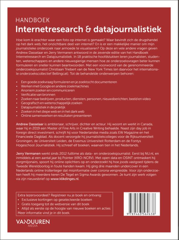 Handboek Internetresearch & datajournalistiek, 7e editie / Handboek achterkant