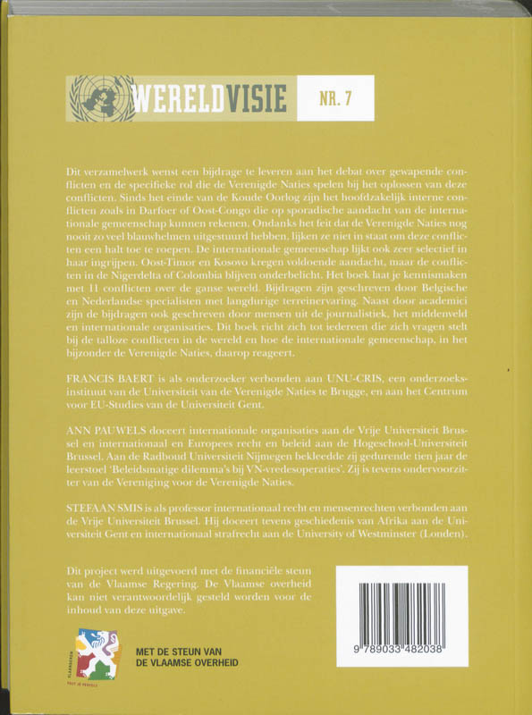 Langs de vuurlijn / Wereldvisie achterkant