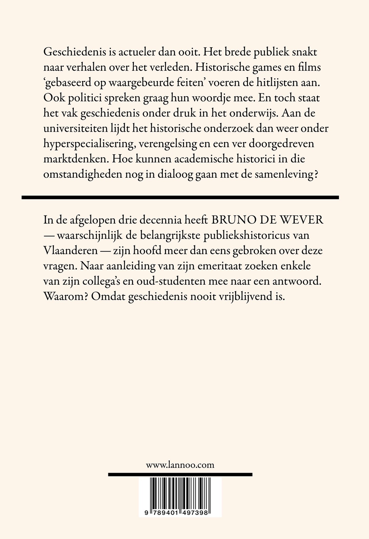 De publieke historicus achterkant