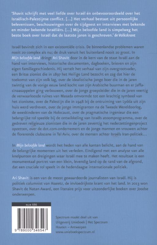 Mijn beloofde land achterkant