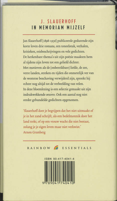 Rainbow essentials 40 - In memoriam mijzelf achterkant