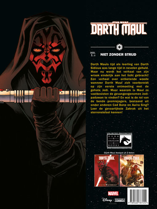 Darth Maul / 1 / Star Wars miniserie achterkant