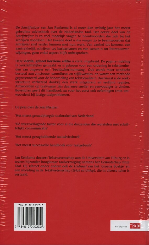 SCHRIJFWIJZER, 4E GEHEEL HERZIENE EDITIE achterkant