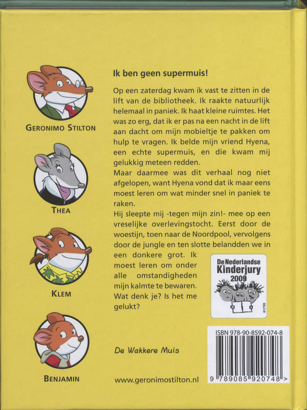 Ik ben geen supermuis! / Geronimo Stilton / 34 achterkant