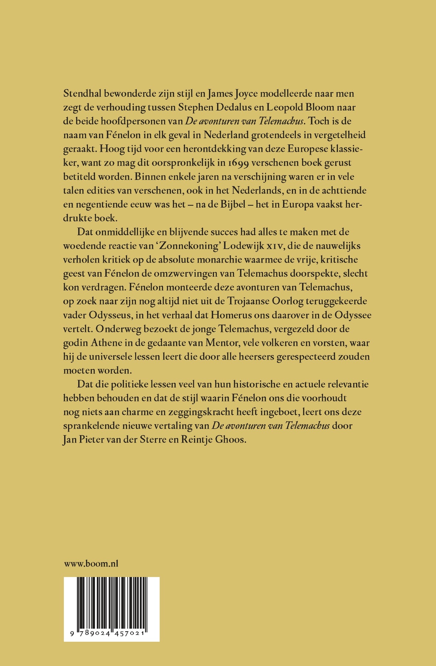 De avonturen van Telemachus achterkant