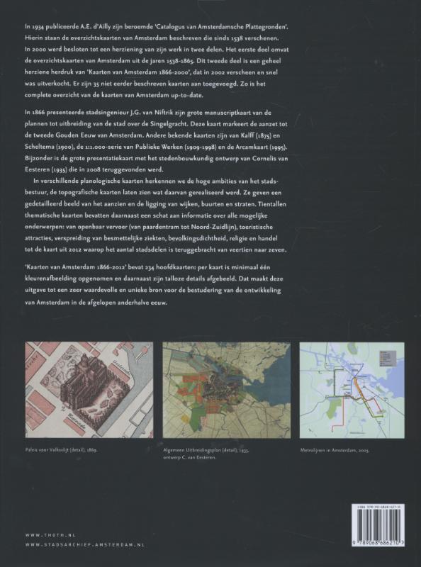 Kaarten van Amsterdam 1866-2012 achterkant