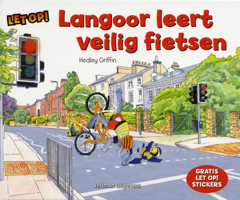 Langoor leert veilig fietsen