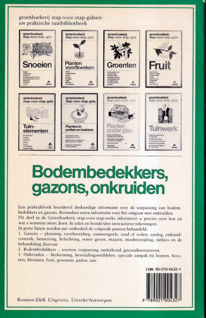 Bodembedekkers, gazons, onkruiden / De groenboekerij Stap-voor-stap-gids achterkant
