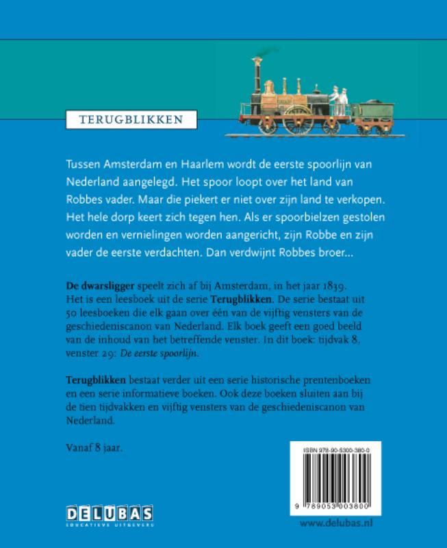 De dwarsligger / De eerste spoorlijn / Terugblikken leesboeken / 29 achterkant