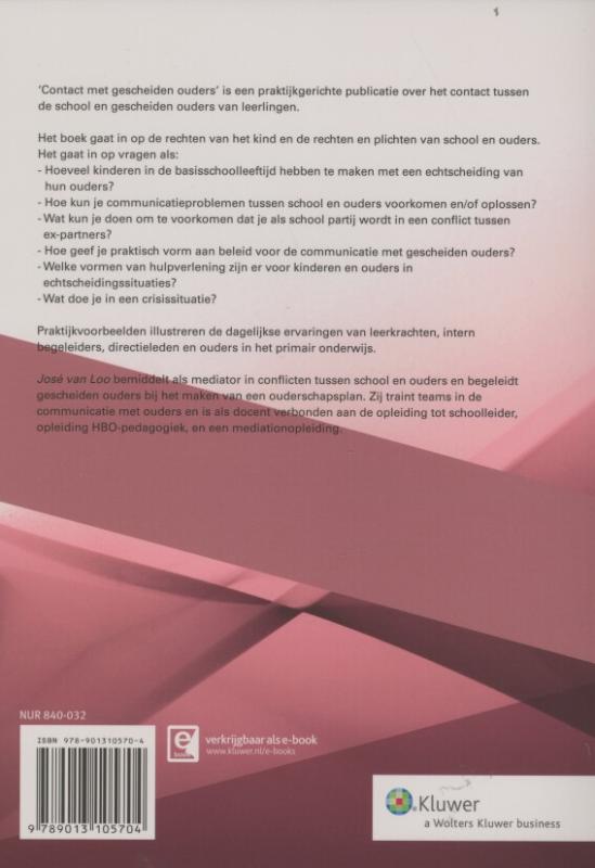 Contact met gescheiden ouders / Praktijkserie BasisschoolManagement / 64 achterkant
