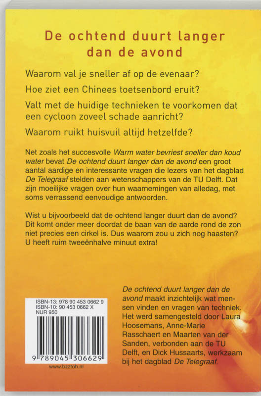 OCHTEND DUURT LANGER DAN DE AVOND achterkant