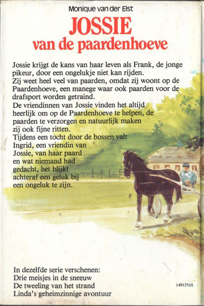 Jossie van de paardenhoeve / Kluitman selektserie achterkant