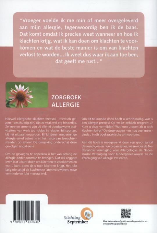 Zorgboek - Allergie achterkant