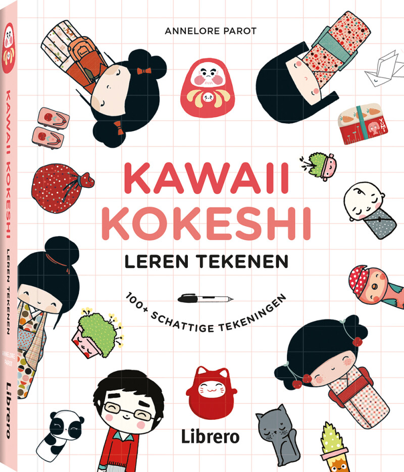 Kawaii kokeshi leren tekenen