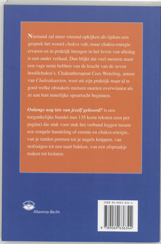 ONLANGS NOG IETS VAN JEZELF GEHOORD achterkant