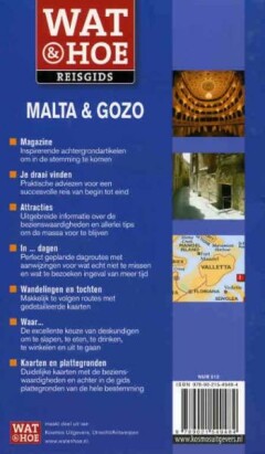 Wat & Hoe Malta en Gozo / Wat & Hoe reisgids achterkant
