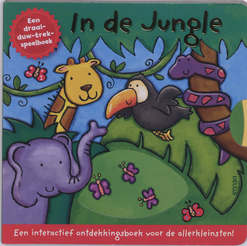 In de Jungle Een draai-duw-trek-speelboek