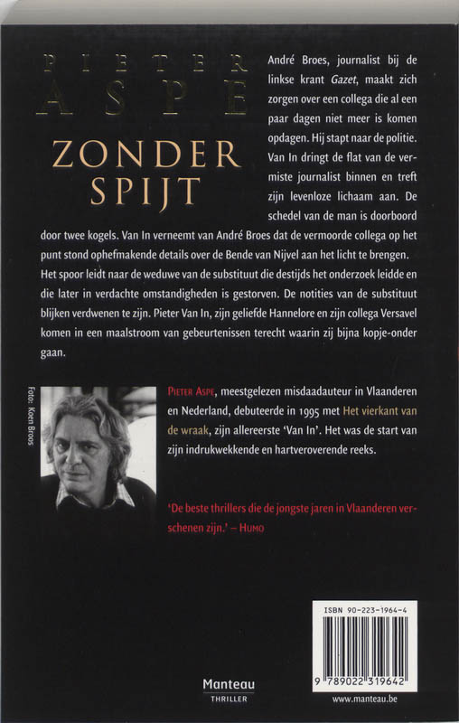 Zonder Spijt / Meesters in misdaad Zonder Spijt / Meesters in misdaad achterkant