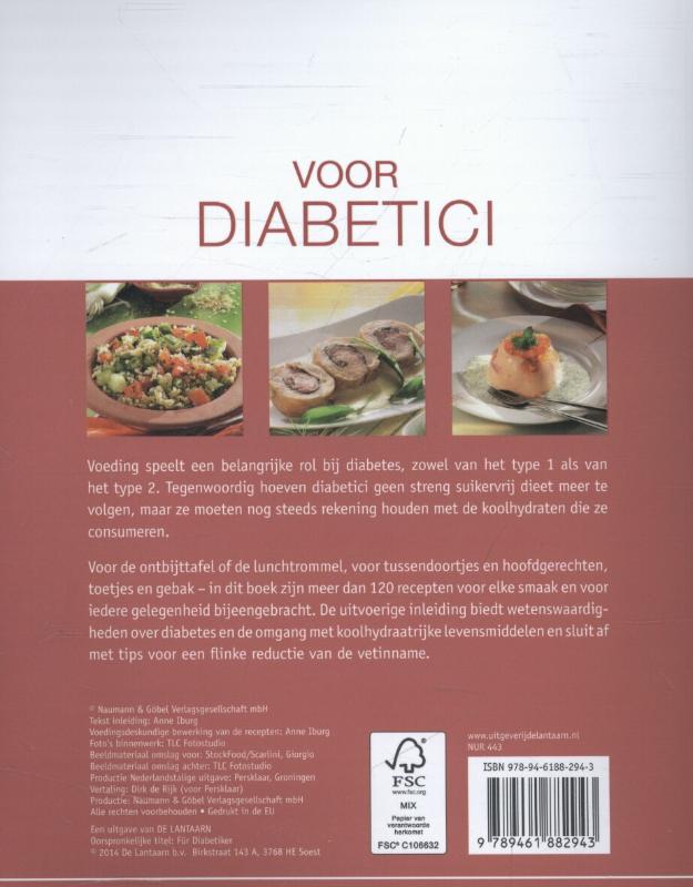 Voor diabetici / Gezonde voeding achterkant