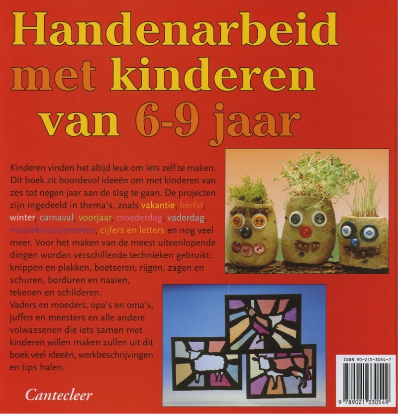 Handenarbeid met kinderen van 6-9 jaar achterkant