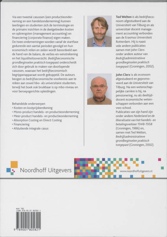 Bedrijfseconomische grondbeginselen praktisch toegepast Bedrijfseconomische grondbeginselen praktisch toegepast achterkant
