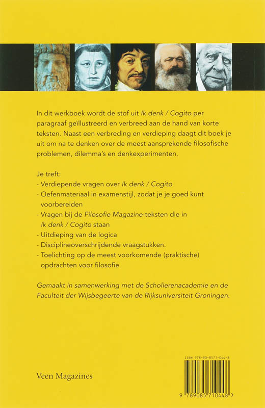 Havo / Ik denk/ Cogito / Werkboek achterkant