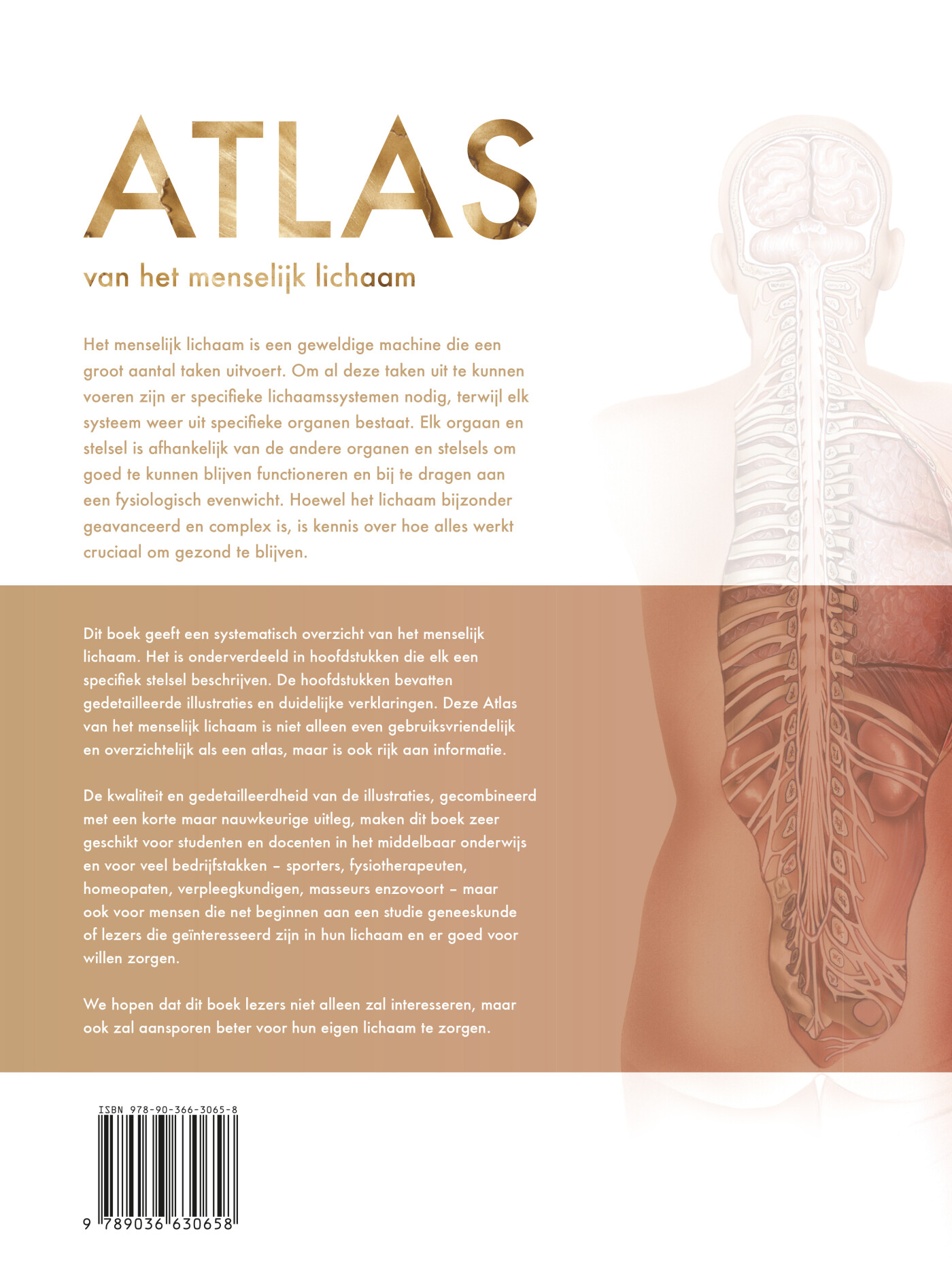 Atlas van het menselijk lichaam achterkant