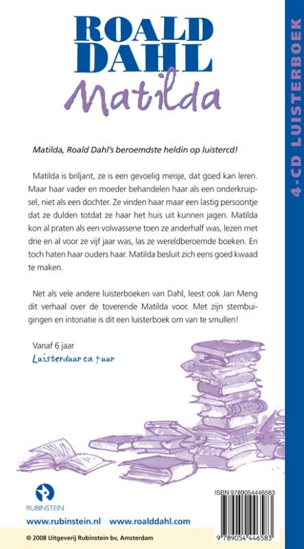 Matilda 4 cd luisterbk Matilda 4 cd luisterbk achterkant