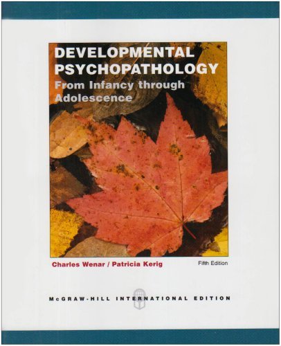 Developmental Psychopathology
