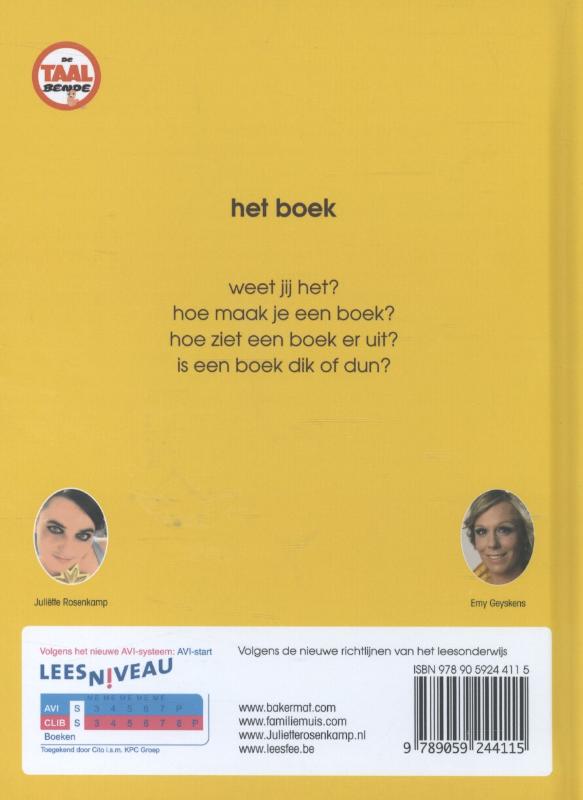 De taalbende het boek achterkant