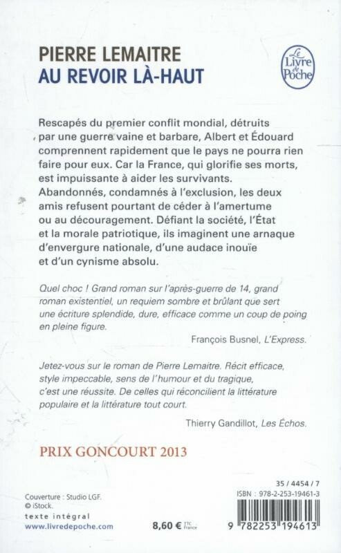 Au revoir là-haut achterkant