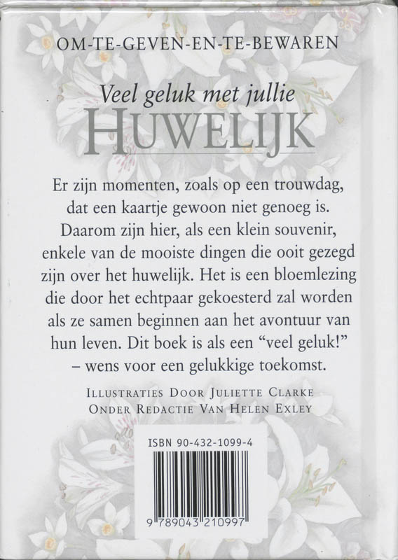 Veel Geluk Met Jullie Huwelijk achterkant