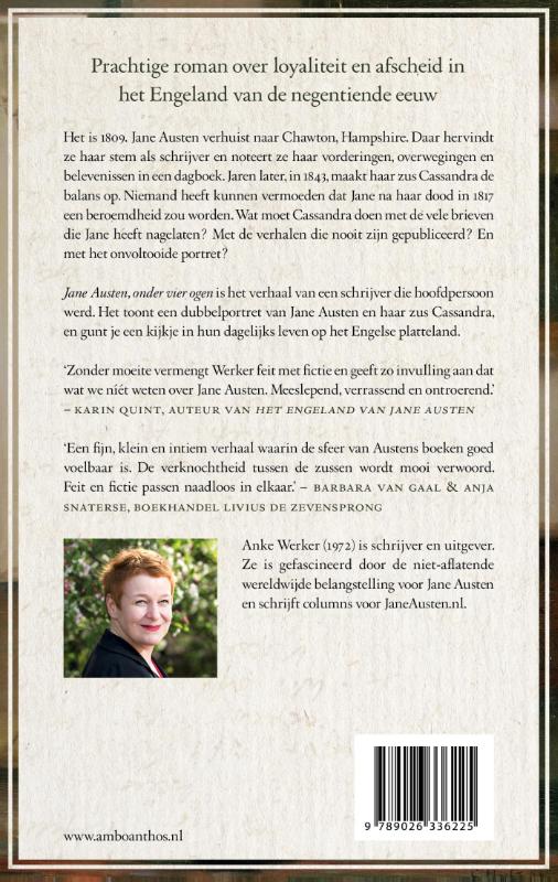 Jane Austen, Jane Austen, achterkant