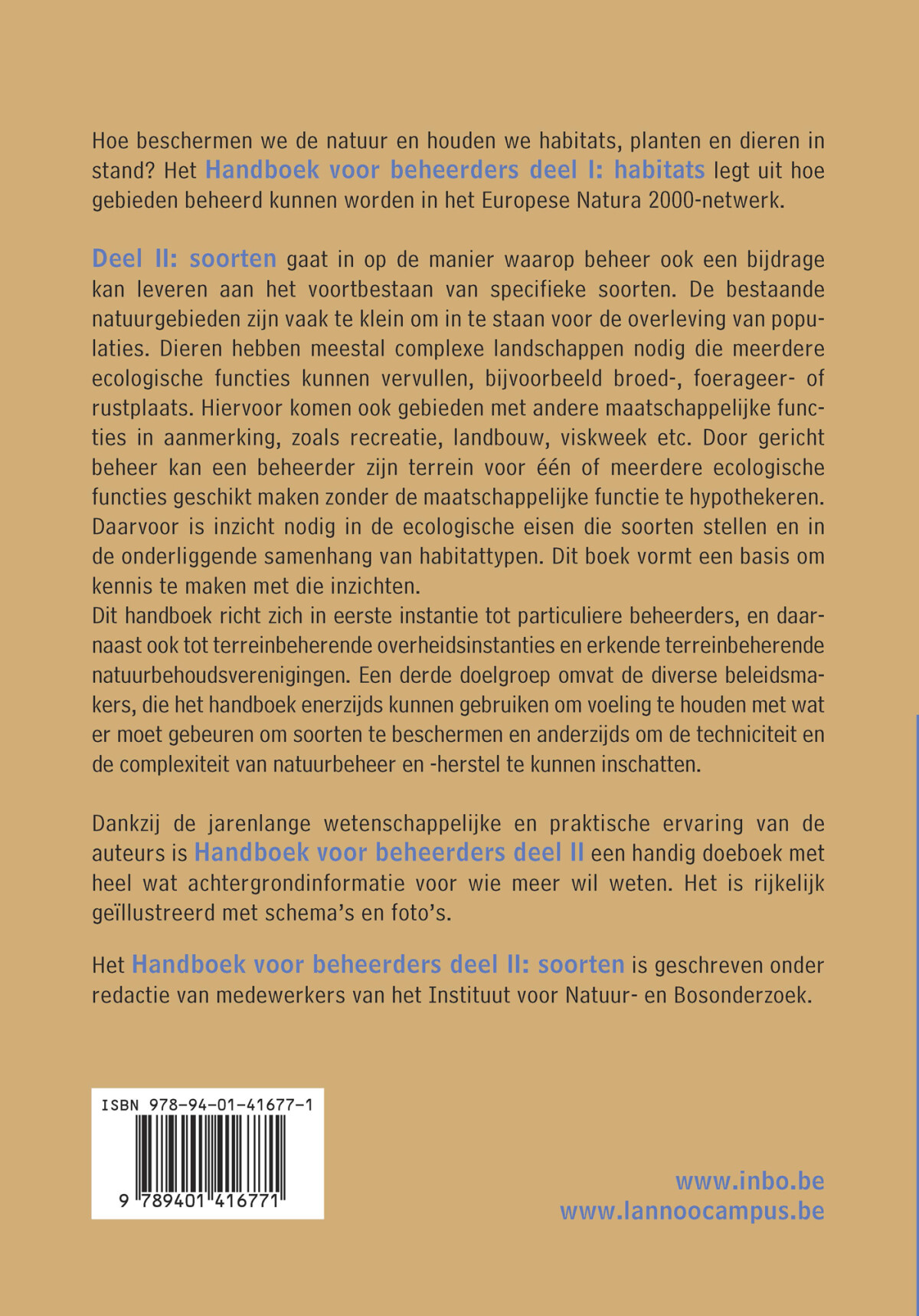 Handboek voor beheerders deel II: Soorten achterkant