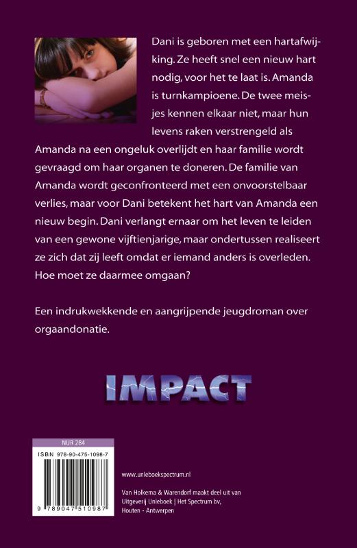 Eén hart, twee levens / Impact Serie achterkant