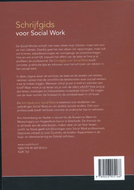 Schrijfgids voor social work achterkant