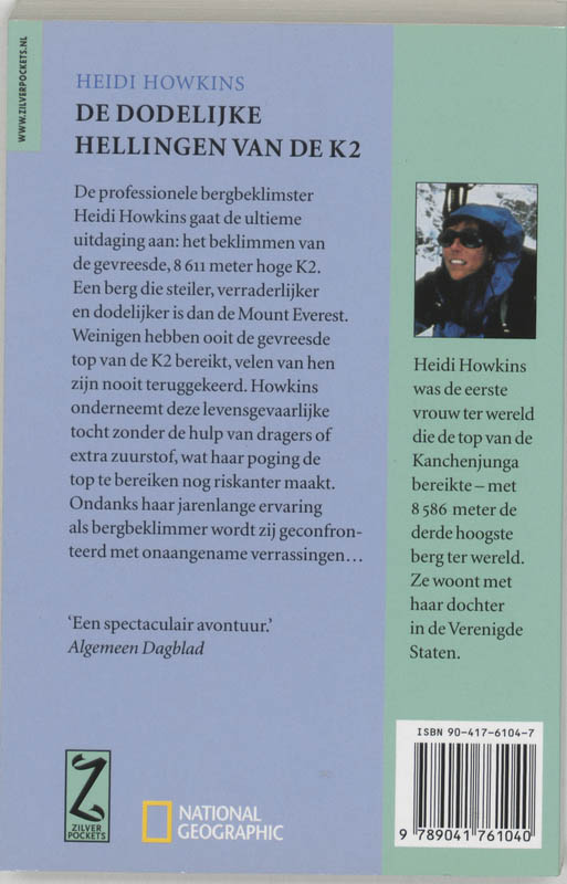 De dodelijke hellingen van de K2 achterkant