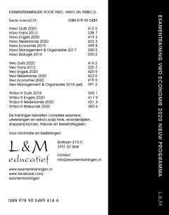 Examentraining Vwo Economie 2020 / Vwo Economie 2020 achterkant