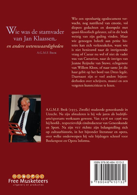 Wie was de stamvader van Jan Klaassen en andere wetenswaardigheden achterkant