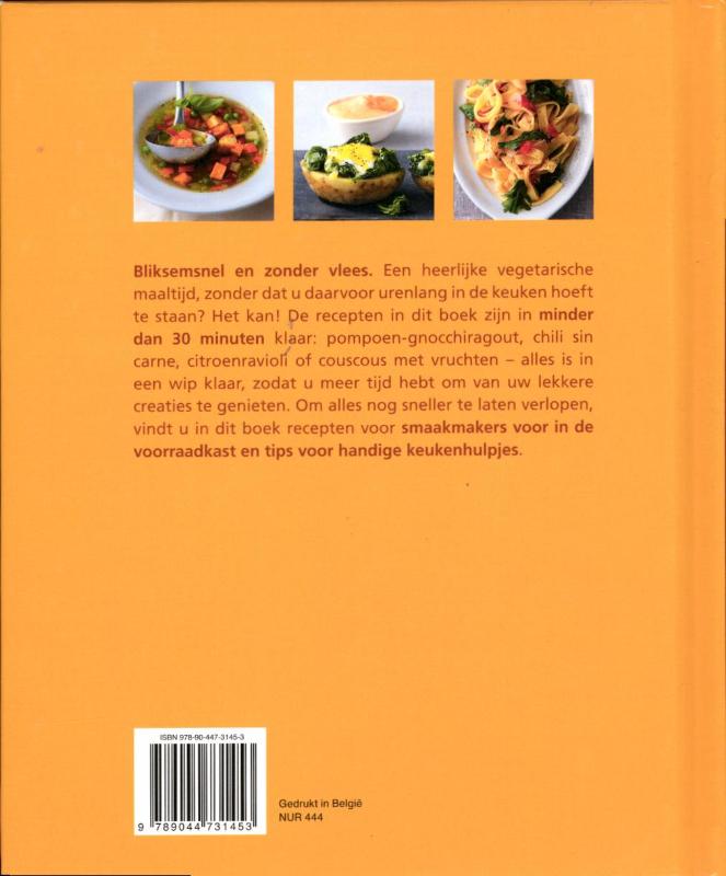 Easy cooking - Vegetarisch snel klaar achterkant