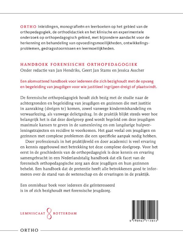 Handboek Forensische orthopedagogiek achterkant