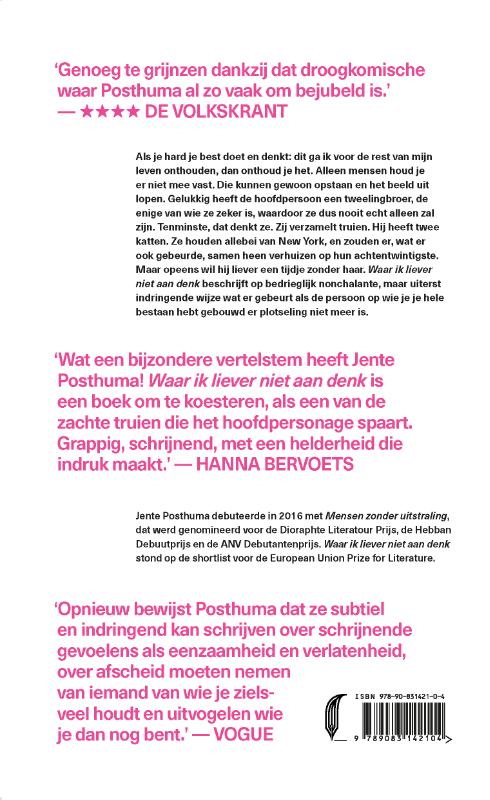Waar ik liever niet aan denk achterkant
