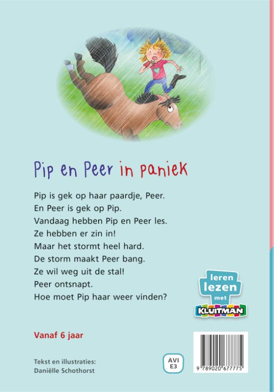 pip en peer in paniek / Leren lezen met Kluitman achterkant